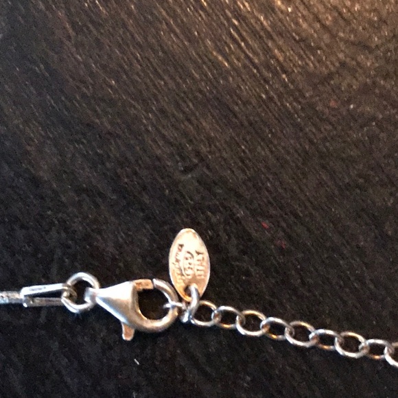 Sterling silver and CZ lariat style necklace - Picture 4 of 4